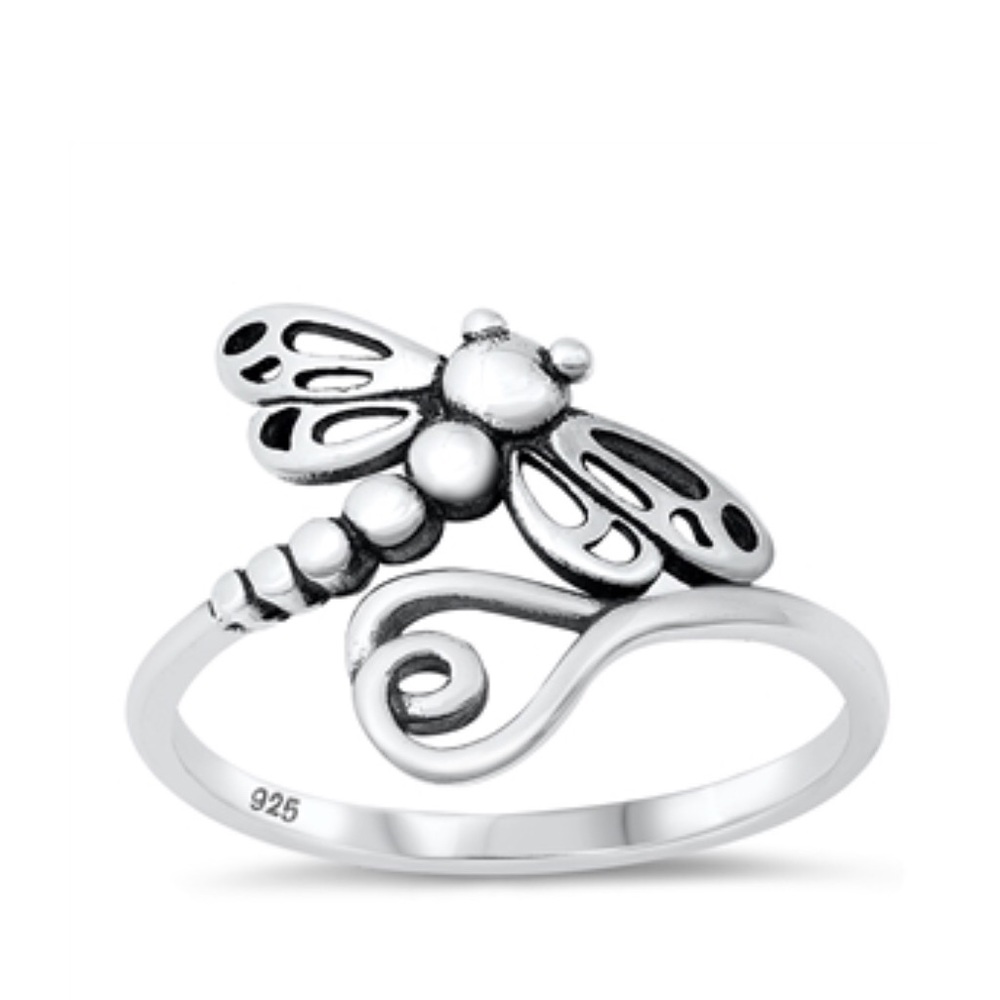 925 Sterling Silver Dragonfly Ring